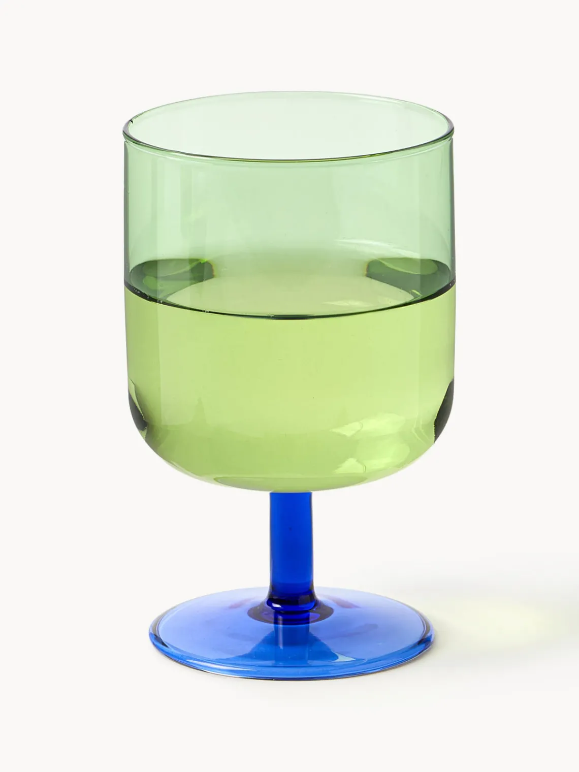 Clearance Lyngby Verres à vin en verre borosilicaté Torino, 2 pièces Vert transparent, bleu roi
