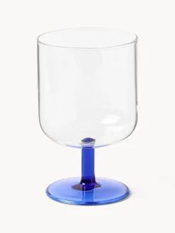 Hot Lyngby Verres à vin en verre borosilicaté Torino, 2 pièces Transparent, bleu roi
