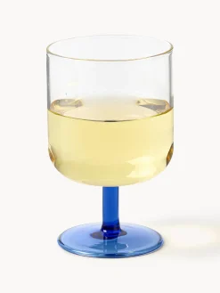 Hot Lyngby Verres à vin en verre borosilicaté Torino, 2 pièces Transparent, bleu roi