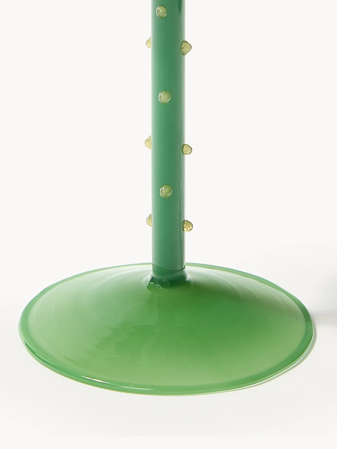 Clearance &k Amsterdam Verres à vin faits main en verre borosilicaté Dot, 2 pièces Lavande, transparent, vert
