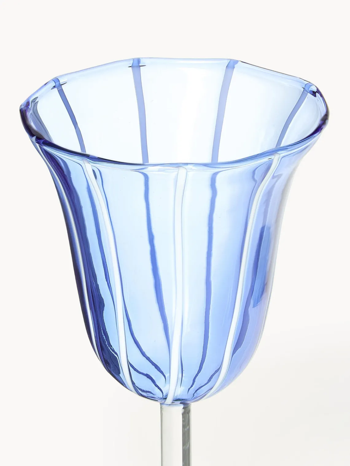 Best &k Amsterdam Verres à vin faits main en verre borosilicaté Eve, 2 pièces Bleu, transparent, vert clair