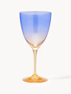 Outlet Anna + Nina Verres à vin Ombre Flash, 2 pièces Bleu roi, jaune soleil