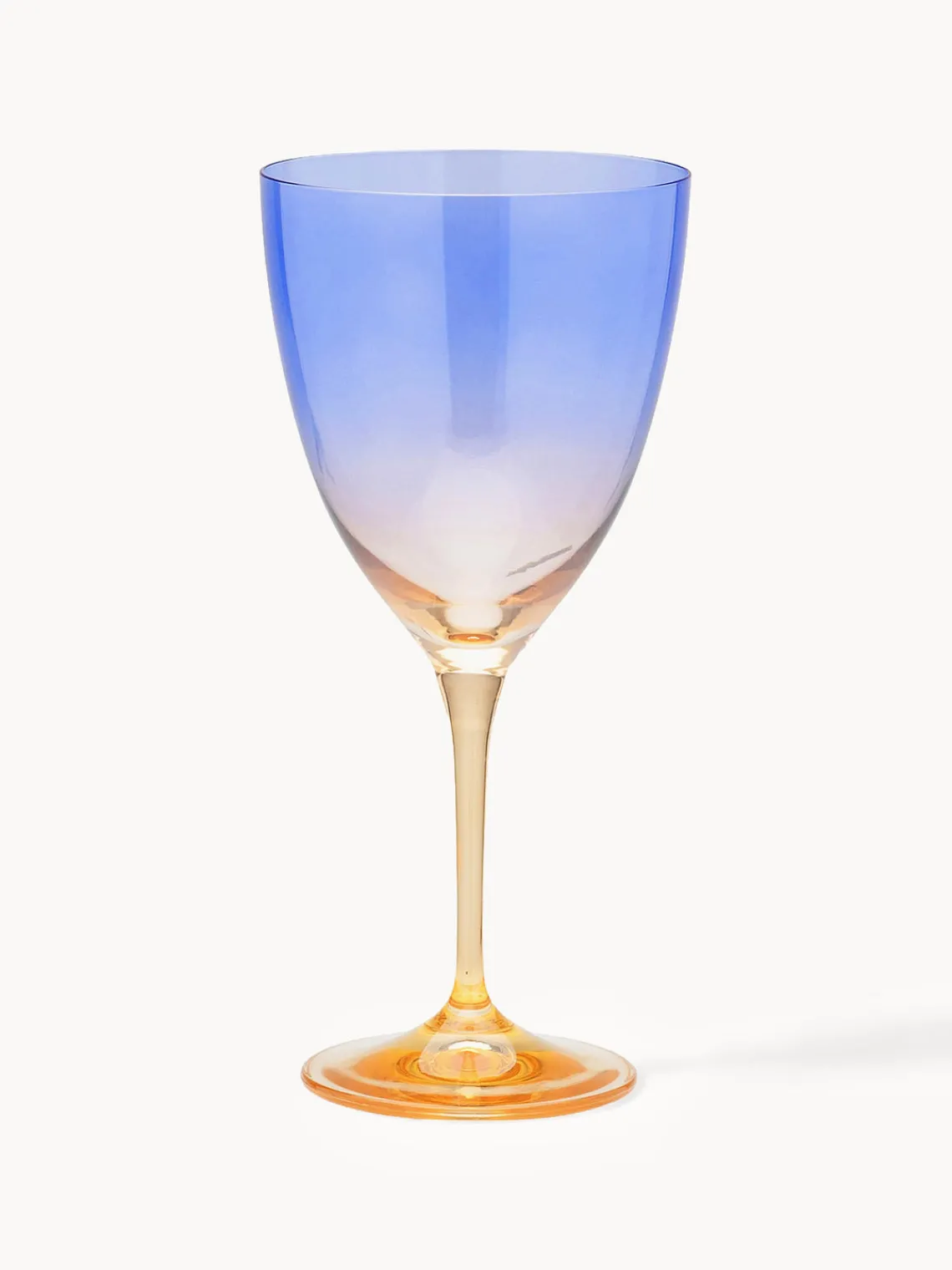 Outlet Anna + Nina Verres à vin Ombre Flash, 2 pièces Bleu roi, jaune soleil