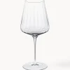 Hot GEORG JENSEN Verres à vin rouge en cristal strié Bernadotte, 6 pièces