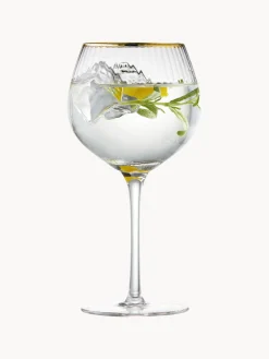 Discount Lyngby Verres à vin soufflés bouche avec bord doré Palermo, 4 pièces