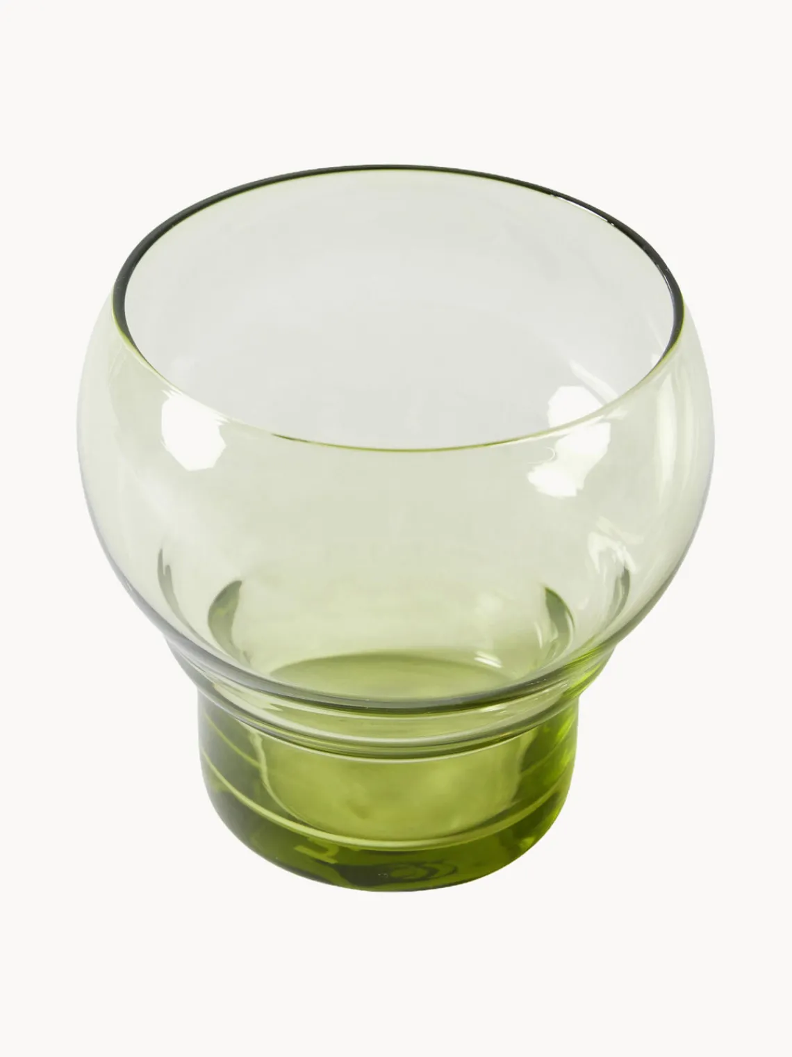 Fashion HKLIVING Verres artisanaux 70's, 4 pièces Vert clair, transparent
