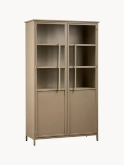 Clearance Westwing Vitrine en métal Exhibit Beige, mat