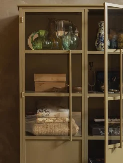 Clearance Westwing Vitrine en métal Exhibit Beige, mat